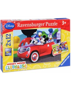 Puzzle Ravensburger din 2х12 piese - Mickey si prietenii