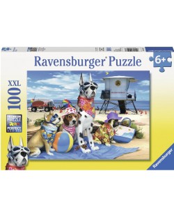 Puzzle Ravensburger de 100 XXL piese - Fara catei pe plaja