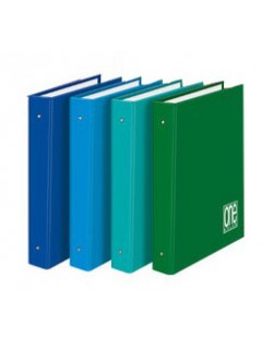 Suport vertical pentru documente 4 inele One Color, А4, carton lucios 35 mm - Albastru verde