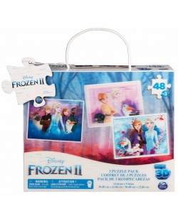 Puzzle in relief Spin Master Cardinal - Frozen II, 3 x 48 piese