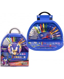 Set de pictura Cerda Sonic - Într-o servietă, 50 piese