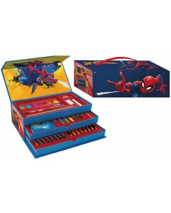 Set de pictură Disney - Spider-Man, cutie cu trei niveluri