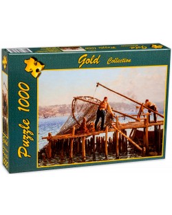 Puzzle Gold Puzzle de 1000 piese - Pescarii trag captura