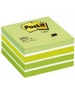 Notite autoadezive Post-it - Green, 7.6 x 7.6 cm, 450 file