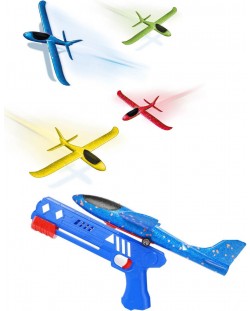 Avion cu lansator Toi Jucării - Asortiment