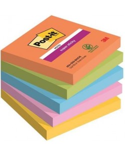 Note lipicioase autoadezive Post-it - Super Sticky, 5 pachete x 90 de coli