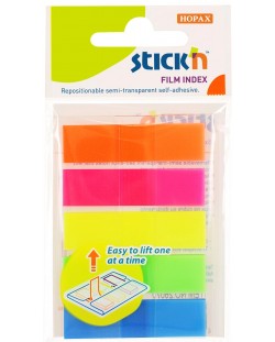 Notite adezive Stick'n - 45 x 12 mm, 5 culori, 100 buc.