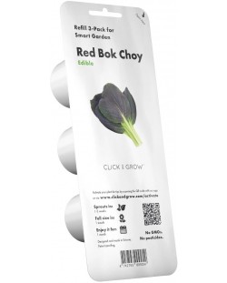 Semințe Click and Grow - Red Bok Pak Choy, 3 rezerve