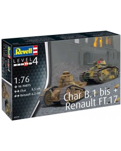 Model asamblabil Revell Militare: Tancuri - Char B.1/Renault F17