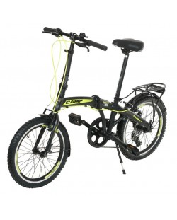 Bicicleta de oras pliabila CAMP - Q10, 20", negru/galben