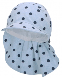 Palarie cu protectie UV 50+ Sterntaler - Cu puncte, pentru un băiat, 53 cm, 2-4 ani, albastru 