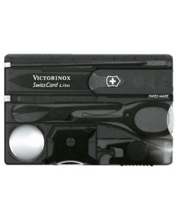 Cutit-harta de buzunar elvetian Victorinox - SwissCard Lite, 13 functii, negru