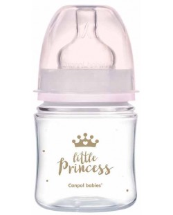 Biberon anticolici Canpol Easy Start - Royal Baby, roz, 120 ml
