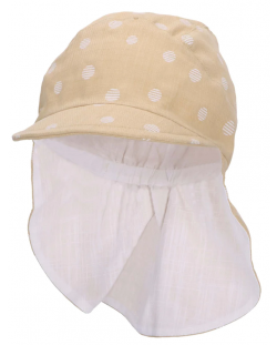 Pălărie cu gât din material textil și protecție UV 50+ Sterntaler - La puncte, 51 cm, 18-24 luni