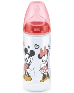 Bineron Nuk First Choice - Mickey Mouse, cu tetina din silicon, 300 ml, pentru fata 