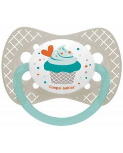 Suzeta din silicon Canpol Cupcake - 6-18 luni, gri