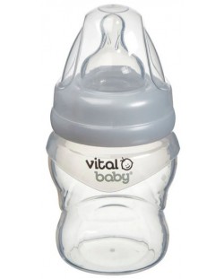 Sticluță de sprijin pentru hrănire din silicon Vital Baby - Anti-Colic, 150 ml 