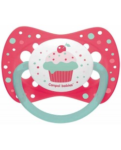 Suzeta din silicon Canpol Cupcake - 6-18 luni, roz