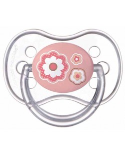 Suzeta din silicon Canpol Newborn Baby, simetrica - 6-18 luni, Floare