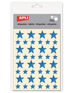 Set stickere APLI - Stelute, praf de stele albastru, 3 file