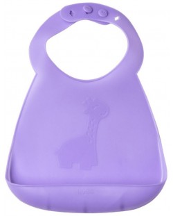 Bavete din silicon cu buzunar Wee Baby - Purple, 2 buc 