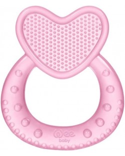 Jucărie pentru dentiție pe apă Wee Baby - Inimă, roz