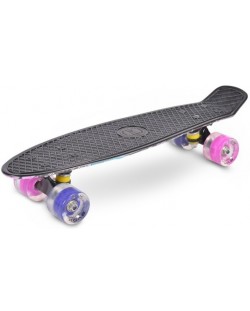 Skateboard Byox - Graffiti Pink, cu baza neagra, 56 cm