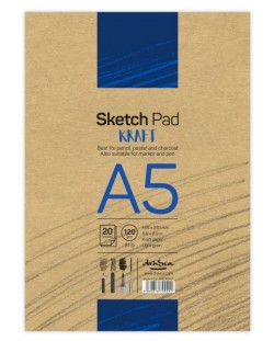 Caiet de schite Drasca Sketch pad - Craft, A5, 20 file