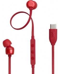 Căști cu microfon JBL - Tune 310C USB-C, roșii