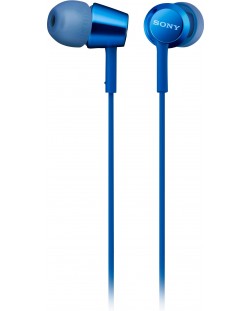 Casti Sony MDR-EX155AP - albastri