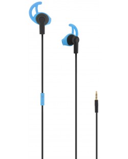 Casti sport in ear cu microfon TNB - Sport Running, albastru/negre
