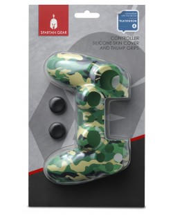 Husa silicon pentru controller Spartan Gear - verde camuflaj