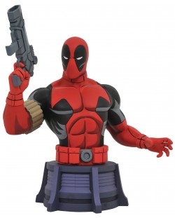 Statuetă bust Diamond Select Marvel: X-Men - Deadpool (The Animated Series), 15 cm