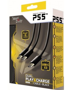 Steelplay Dual Play & Charge 3 m Type-C cable (PS5)