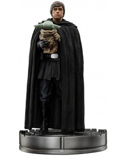 Statuetă Iron Studios Television: The Mandalorian - Luke Skywalker and Grogu, 21 cm