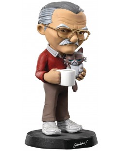 Figurină Iron Studios Icons: Stan Lee - Stan Lee with Grumpy Cat, 14 cm