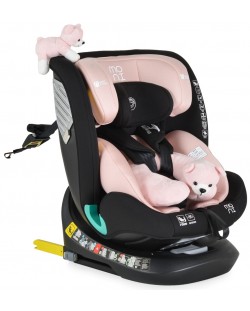 Scaun de masă pentru copii  Moni - Serengeti, IsoFix, I-Size, 40-150 cm, roz