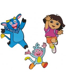 Decor de perete Nickelodeon - Exploratoarea Dora, 3 piese