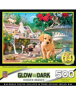 Puzzle-ghicitoare luminos Master Pieces de 550 piese - O dupa-amiaza in parc, Stive Reed
