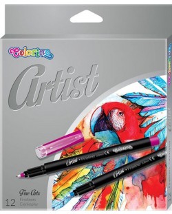 Fineliner Colorino Artist - 12 culori, la cutie