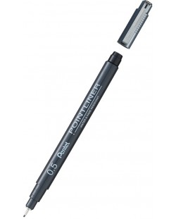 Fineliner Pentel Pointliner - 0.5 mm, negru