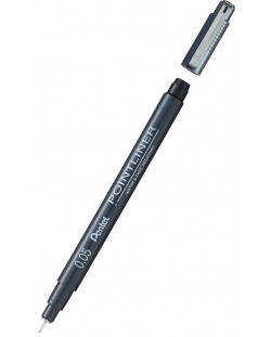 Fineliner Pentel Pointliner - 0.05 mm, negru