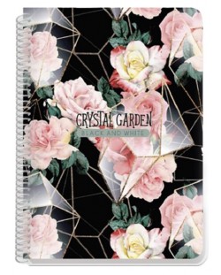Caiet Black&White Crystal Garden - В5, 140 foi, sortiment
