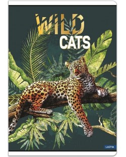 Carnet Lastva Wild Cats - A5, 52 de foi, randuri late, cu 2 campuri, sortiment