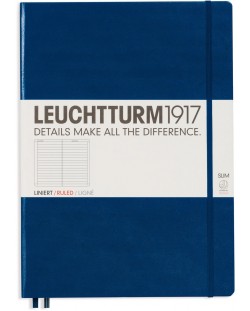 Agenda Leuchtturm1917 Master Slim - А4+, pagini liniate, Navy