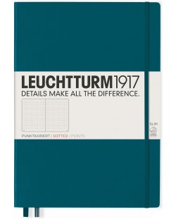 Agenda Leuchtturm1917 - А4+, pagini punctate, Pacific Green 