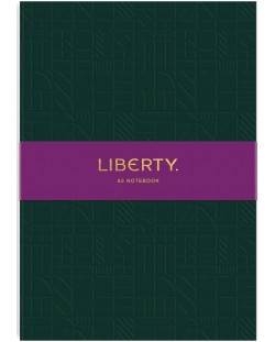 Caiet Liberty Tudor - A5, verde, reliefat