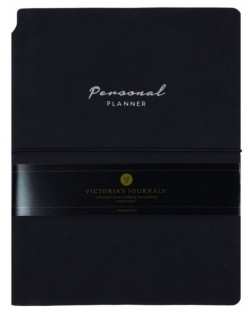 Caiet Victoria's Journals Kuka - Negru, copertă plastică, 96 de foi, format A5