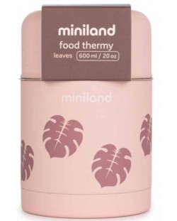 Termos pentru mancare Miniland - Terra, Leaves, 600 ml
