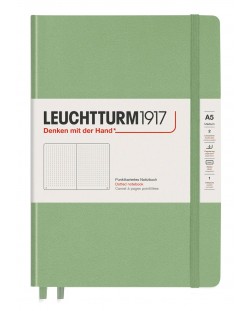 Caiet agenda Leuchtturm1917 Muted Colors - А5, verde, linii punctate